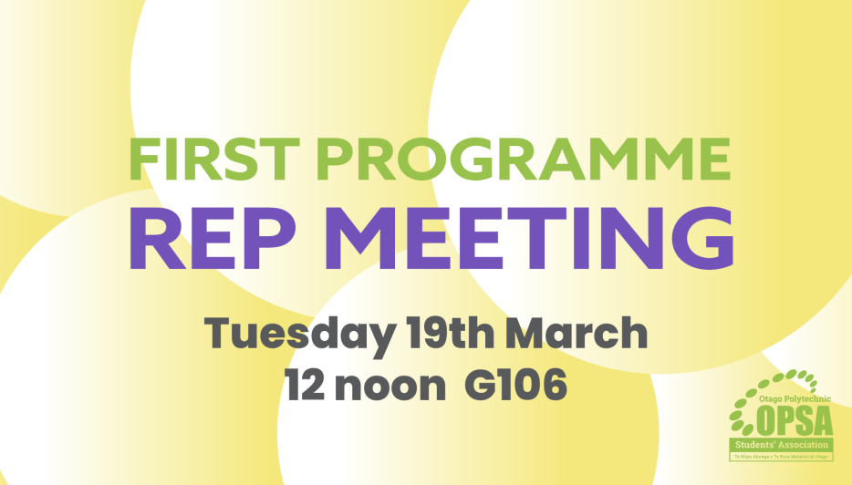 Rep Event Base First Programme Rep Meeting - Otago Polytechnic