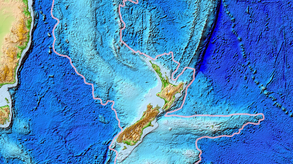 Zealandia topography